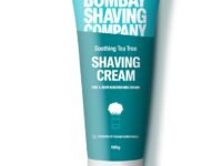 Bombay Shaving Company Shaving Cream with Tea Tree oil, Aloe Vera and Menthol Extracts, 100 g (Made in India)