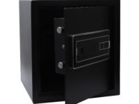 BonKaso Safe Locker For Home, 33 Litres Locker Box For Money, Jewellery, Digital Electronic Safe Locker For Home & Office With Auto lock Function, Anti Theft Alarm And LED Display (Black)