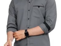 CB-COLEBROOK Men's Regular Fit Solid Soft Touch Cotton Casual Shirt with Pocket Design with Spread Collar & Full Sleeves (Available in Plus Size)