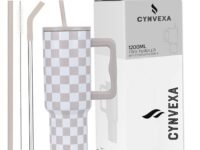 CYNVEXA Tumbler with lid and Straw 1200ML Cup Stainless Steel Vacuum Insulated Tumbler for Water, Iced Tea or Coffee 1.2L Office Gym Travelling (40-Oz-Skin Paint)