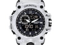 Carlington Analog-Digital Sports Watch: Chronograph, Dual Time, Alarm, Stopwatch, Water-Resistant, Shock-Resistant, Back Light Display- The Perfect Watch for Men and Boys - CT3388