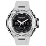 Carlington Resin Analog-Digital Sports Watch Chronograph,Dual Time,Alarm,Stopwatch,Water-Resistant,Shock-Resistant,Back Light Display- The Perfect Watch for Men&Boys-CT 9107 Series