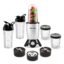 Cookwell Bullet Mixer Grinder (5 Jars, 3 Blades, Silver) - Copper, 600 Watts - 2 Year Warranty