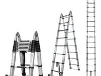 Corvids Portable and Compact 22 feet A Type Aluminium Telescopic Ladder with 16 Steps | 2-Year Warranty | for Household and Outdoor Use EN131 Certified (22 ft (6.6 m) - A Type)