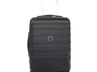 DELSEY PARIS Margot 69 cms Medium Check-in Polycarbonate Hard Sided 8 Wheels and Expandable Spinner Suitcase/Trolley Bag for Travel with TSA Lock- Black