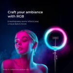 DIGITEK (DRL-14 RGB) Multi-Color LED Ring Light with Smartphone Mount - USB Cable, 3-Color Temperature Lights - Ideal for Photography, Video (Without Stand)