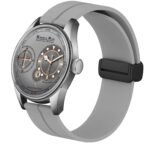 DOUBLERUN honograph Date Display Radium Dial Analoge Silicone Magnetic Belt Watch for Men, Series S-180-00