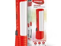 Eveready CITYLITE Multipurpose Emergency Rechargeable Lantern|HL50|2W Torch & 3W Lantern|Micro USB Fast Charging|Overcharge Protection|Powered by 3.7V Li-Ion Battery|Red, Blue & Green, LED, 220 Lumen
