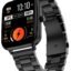 Fire-Boltt Ninja Blaze Smart Watch, Stainless Steel Strap & Steel Body, 1.83” Display Bluetooth Calling Built-in Mic & Speaker, 120+ Sports Modes, Smartwatch for Man and Woman Onyx Black