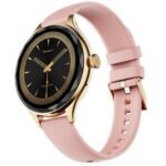 Fire-Boltt Phoenix Aura Women Smart Watch with 1.26” Diamond-Cut HD Display, Rotating Crown, Wireless Charging, Bluetooth Calling, Voice Assistant, 120+ Sports Modes - Rose Quartz