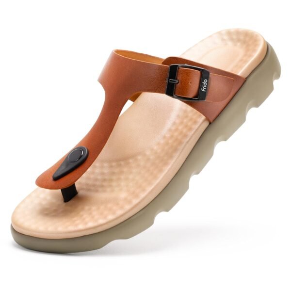 Frido Cloud Comfort Orthopaedic Sandals for Women | Arch Support & Heel Cushion | Anti-Slip Sole, Adjustable Buckle | Lightweight Soft PU Footbed | Available in Open Toe & Toe Separator Style