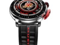 GOBOULT Mustang Racer Smart Watch 1.43'' AMOLED Display, Rotating Bezel, BT Calling, 150+Watchfaces, 500 Nits Brightness, AI Voice Assistant, SpO2 Monitoring, 120+ Sports Mode (Black Blaze)