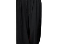 GRECIILOOKS High Waist Polycotton Trousers for Women – Flared Parachute Pants with Side Pockets | Casual Travel Cargo Pants (Available in Plus Size and Value Pack)