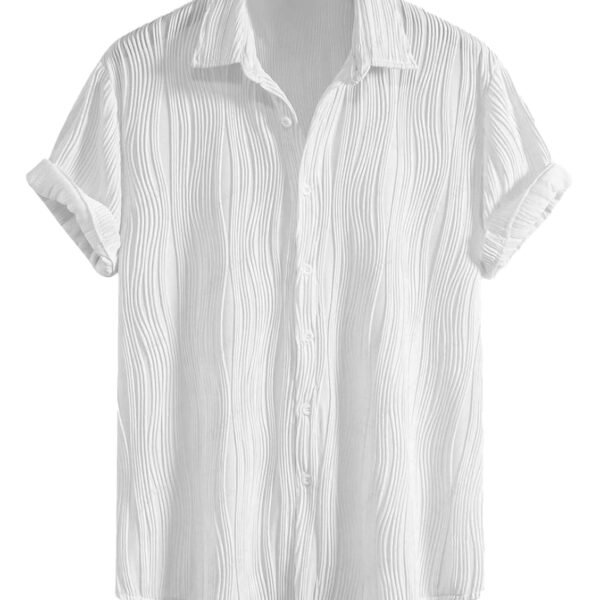 GRECIILOOKS Men Casual Shirt | Stylish Shirt's | Short Sleeve Collared Neck Standard Length | Trendy Button Down Closure Type | Man's Formal Shirts | Solid Slim Regular Fit
