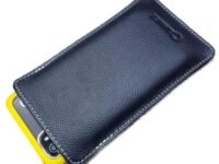Genuine Leather Mobile Pouch, Pouch for All 6.2 to 6.5 Inches Mobile, Universal Mobile Pouch for Men and Women (Black G)