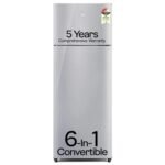 Godrej 223 L 3 Star 5 Years Comprehensive Warranty Convertible Freezer 6-In-1 AI Powered Smart Defrost Inverter Frost Free Double Door Refrigerator (RT EONVALOR 260C RCIF ST RH Steel Rush)
