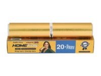 HOMEFOIL 25 Meters Golden Embossed Converted Aluminium Foil | 12 Micron Thickness | Keeps Food Fresh Always | Perfect for Food Wrapping, Packing, Storing and Serving (Pack of 1)