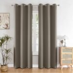 HOMEMONDE Room Darkening Curtain for Window 5 Feet Single Pcs - Heavy Polyester 75% Blackout Thick Curtains, Room Privacy and Thermal Insulation - (Urban Ash - 60 Inches)