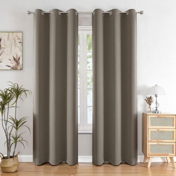 HOMEMONDE Room Darkening Curtain for Window 5 Feet Single Pcs - Heavy Polyester 75% Blackout Thick Curtains, Room Privacy and Thermal Insulation - (Urban Ash - 60 Inches)