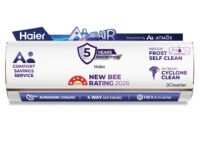 Haier 1.5 Ton 5 Star,New star rated,Wi-Fi HEXA Inverter Smart Split AC (AI Cooling, Energy Saving & Self-Clean, 7in1 Convertible, Copper, 4-way Swing, Cools in 10 Sec at 60°C, White)-HSA19KHD-RAI5NB-I