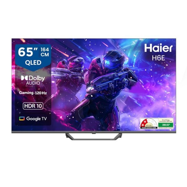 Haier H6E Series 165cm (65) 4K QLED Ultra HD Smart LED Google TV 65H6E