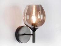 Harold Electricals Lisse Wall Light for Home Decor & Indoor Lightings -Black Meta (Bulb not Included)(Metal;Glass)