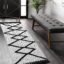 Haus Stripes Cotton Area Rug - Braided Black Carpets Suitable for Living Room, Bedroom, Dining Room, Home Décor - Handcrafted Traditional Rugs - Non-Skid