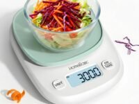 HomeBasic Digital Kitchen Weighing Scale 5kg | Food Weighing Machine, Weight Scale for Food, 1g Accuracy, Multi-Units (g/oz/lb/ml), Tare Function, Waterproof Platform for Cooking, Baking & Diet (GRN)