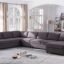 Homeify Georgia 8 Seater U Shape Sectional Sofa Set (Right Side,Gray)