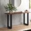 Homey Essense Contemporary Metal & Solid Sheesham Wood Live Edge for Entryway, Live Edge Console Table for Hallway, Console Table for Living Room | Brown