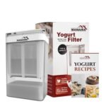 Hung Curd Maker with Lid 1100ml | Greek Yogurt Strainer & Free Recipe Book | BPA-Free Plastic & Stainless Steel Mesh for Home Dahi, Kefir, Cheese