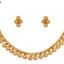 JFL - Jewellery for Less Traditional Gold Plated Filigree Necklace Set for Women | Handmade Ethnic Choker Jewellery Set with Matching Earrings | Wedding, Festive Necklace