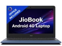 JioBook 11 with Lifetime Office | Android 4G Laptop Mediatek 8788 (JioOS) | Octa-core | 4GB RAM | 64 eMMC Storage | Thin and Light Laptop (11.6 inch, 990 Grams) | Dual Band WiFi + SIM | Blue