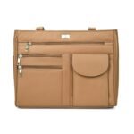 K London Ladies Leather Handbag|Women's Handbag in Soft Leather - Womens Designer Shoulder Hand Bag – Medium Practical Size