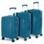 KAMILIANT by American Tourister Savvy | Trolley Bag Set of 3 (55+70+80 cms) for Travel| Hard Case Polypropylene (PP) Suitcase | 360° 8-Wheel Luggage Trolley | Combination Lock | Deep Ocean