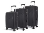 KAMILIANT by American Tourister Savvy|Trolley Bag Set of 3 (55+70+80 cms) for Travel| Hard Case Polypropylene (PP) Suitcase|360° 8-Wheel Spinner Luggage Trolley|Combination Lock|Black