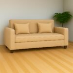 KENDALWOOD Furniture 2 Seater Fabric Sofa | Sofa for Living Room & Home | Furniture for Office & Hotels | Fabric Color - Cream