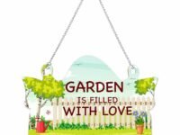 Kaameri Bazaar Garden is Filled With Love MDF Wooden Wall Hanging for Home Decor | Office | Gifts | Living Room | Bedroom | Wooden Decorative Items | Modern Painting | Artworks Decoration