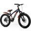 Kidsmate Stario Bike 20 x 300 Kids Cycle with Front Suspension | Dual Disc Brake | Ideal 7-10 Years 20T Fat Tyre Cycle - Matt Black