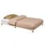 Kings Brand Twin Size Cream White Metal Roll Out Trundle Bed Frame for DayBed