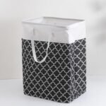 Kuber Industries Laundry Basket For Clothes|Foldable Laundry Hamper|Basket For Toys, Dirty clothes, Storage "45 LTR" (Black)