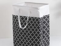 Kuber Industries Laundry Basket For Clothes|Foldable Laundry Hamper|Basket For Toys, Dirty clothes, Storage "45 LTR" (Black)