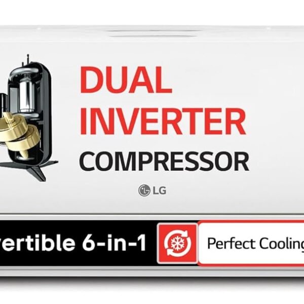 LG 1.5 Ton 5 Star,New star rated, DUAL Inverter Split AC (Copper, AI Convertible 6-in-1,VIRAAT Mode,Faster Cooling & Energy Saving,4 Way Swing, HD Filter with Anti-Virus Protection, US-Q19YNZE3,White)