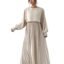 LITZO Dress for Women || Women’s Solid Pleated Maxi Dress || Modest Long Sleeve Loose Fit Flowy Gown for Casual, Office & Brunch || Lightweight Comfortable Western Outfit (T-L-17-18)