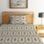 LOOMLYFE 300 TC Cotton Feel Glace Elastic Fitted Printed Single Bed Bedsheet with 1 Pillow Cover Fits Upto 6 Inches Mattress,Size- 42X75X8 Inches, BeigeJaipuri
