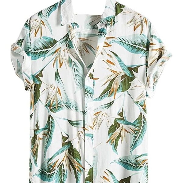 Leriya Fashion Men's Casual Rayon Relaxed Fit Shirt Button Down Summer Shirts for Men | Stylish Printed | Short Sleeve | Trendy (Available in Plus Size)