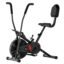 Lifelong Air Bike Exercise Cycle for Home Gym | Dual Action Stationary Cardio Bike for Full Body Workout| Adjustable Cushioned Seat with Backrest |Moving Handles & Anti-Skid Pedals |Max User Weight 125 kg