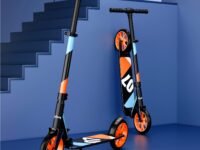 Lifelong Kick Scooter | Scooter for Kids 6-12 Boys & Girls | Foldable Adjustable Height Kick Scooter | 100 Kg Capacity | Big Wheels | Rear Brake | Outdoor Ride Gift for Kids (Green & Orange)