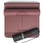 Lifelong Yoga Mat for Men & Women | 5mm Thick TPE Cushioning | Non-Toxic & Sweat-Resistant | Lightweight & Portable with Carry Bag | Home & Studio Workout Mat | Made in India (Maroon)