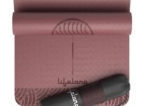 Lifelong Yoga Mat for Men & Women | 5mm Thick TPE Cushioning | Non-Toxic & Sweat-Resistant | Lightweight & Portable with Carry Bag | Home & Studio Workout Mat | Made in India (Maroon)